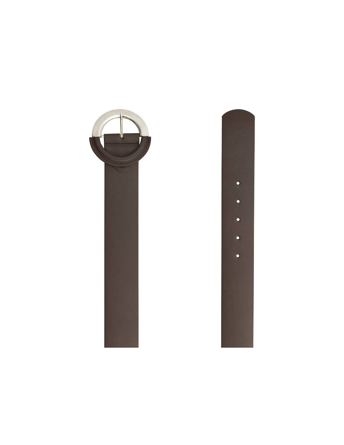 Ortiz & Reed Cinturón De Mujer De Piel Con Hebilla Forrada Color Marrón WB-ROUBILA-BROWN