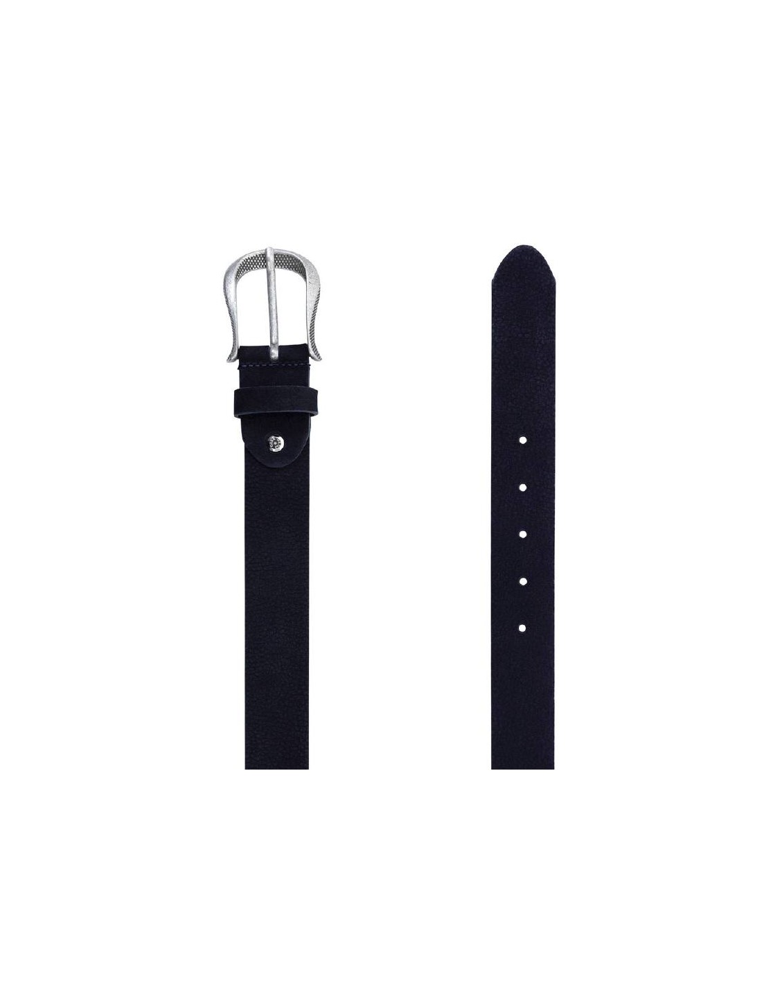 Ortiz & Reed Cinturón De Mujer De Piel Con Pasador De Piel Color Azul WB-NORSE-NAVY