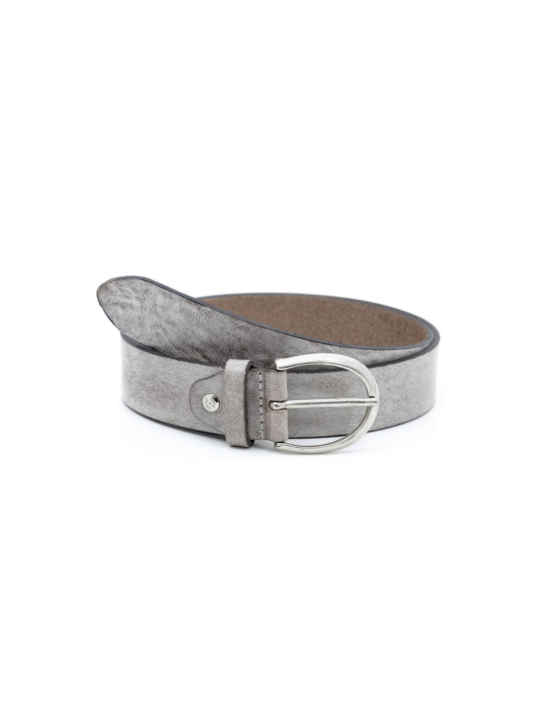 ortiz & reed Cinturón de mujer de piel con pasador de piel color beige WB-GRET-TAUPE