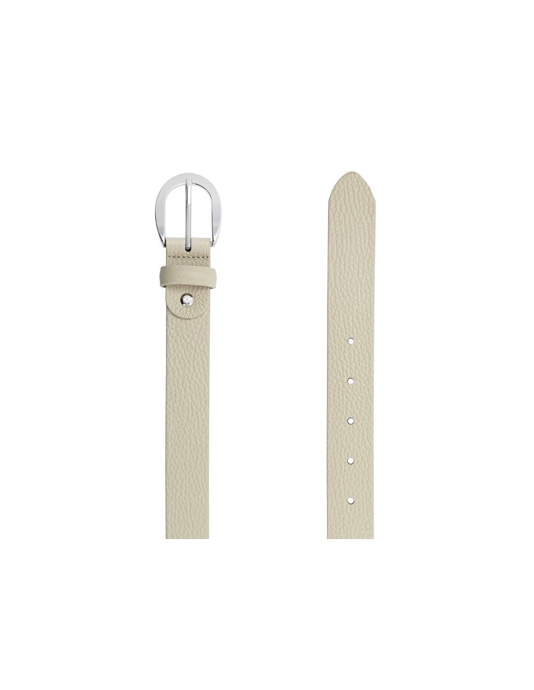 Ortiz & Reed Cinturón De Mujer De Piel Con Pasador De Piel Color Beige WB-NAPP-BEIGE