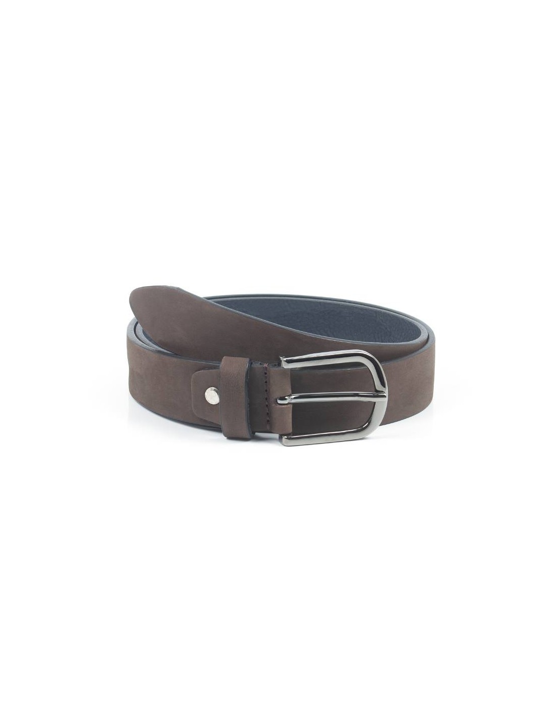 ortiz & reed Cinturón de nobuck liso color marrón B-NORTE-MARRON
