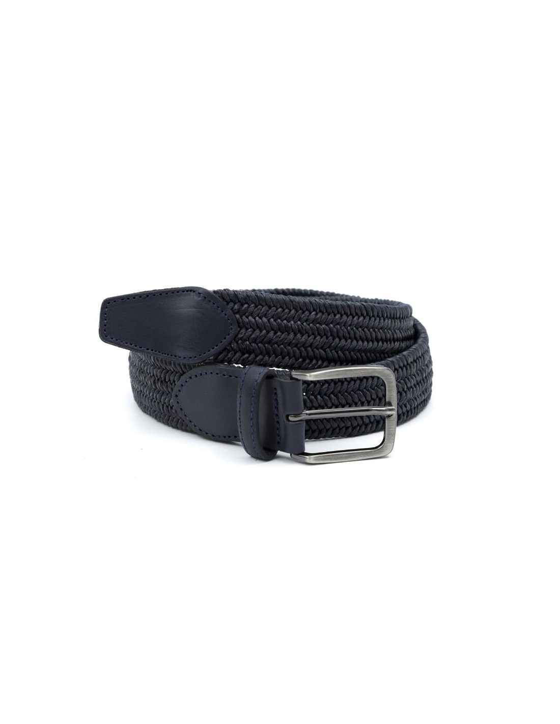 ortiz & reed Cinturón de piel acabado a mano color azul B-TRAFIMOR-MARINO