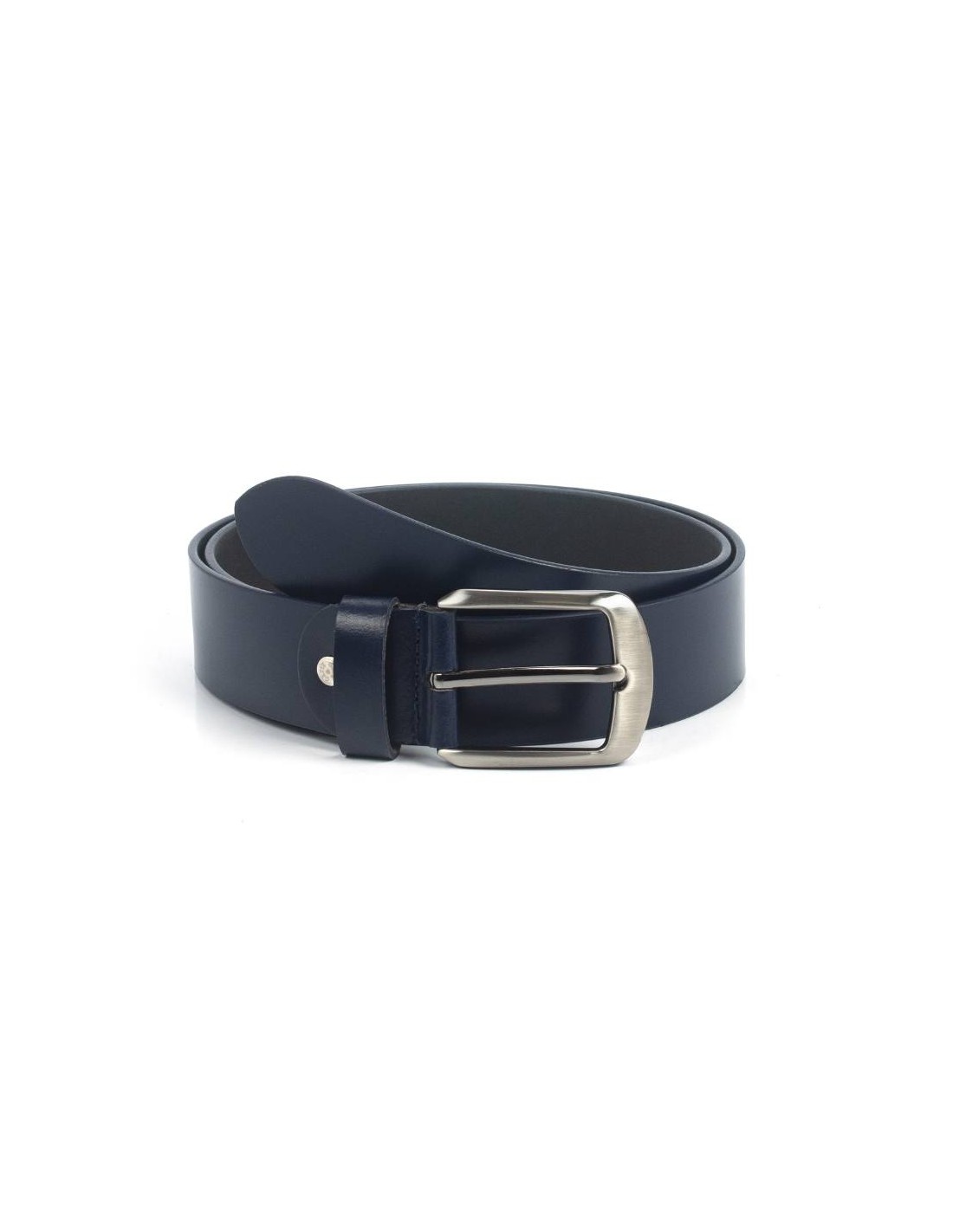 ortiz & reed Cinturón de piel acabado a mano color azul B-VONOR-NAVY