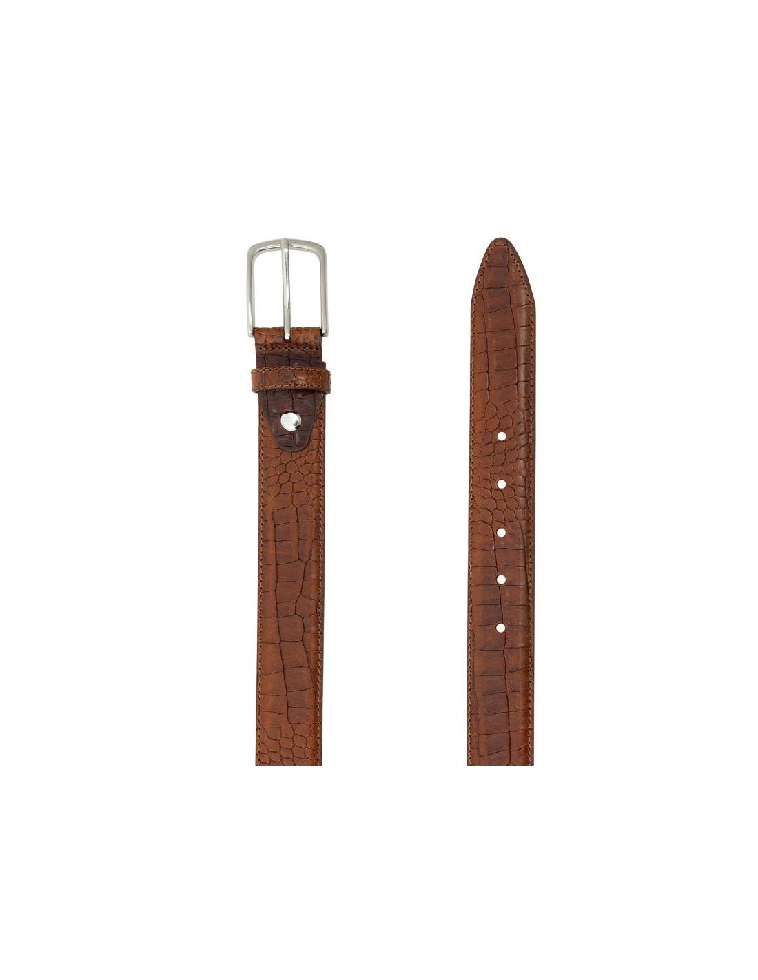 Ortiz & Reed Cinturón De Piel Acabado A Mano Color Cuero B-LUCROK-CUERO