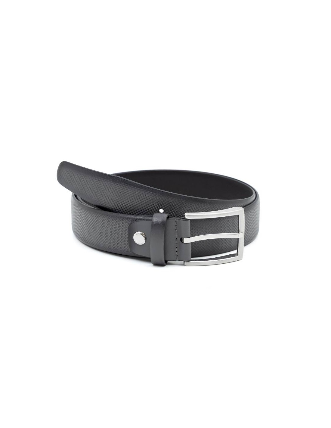 ortiz & reed Cinturón de piel acabado a mano color gris B-LOME-GREY