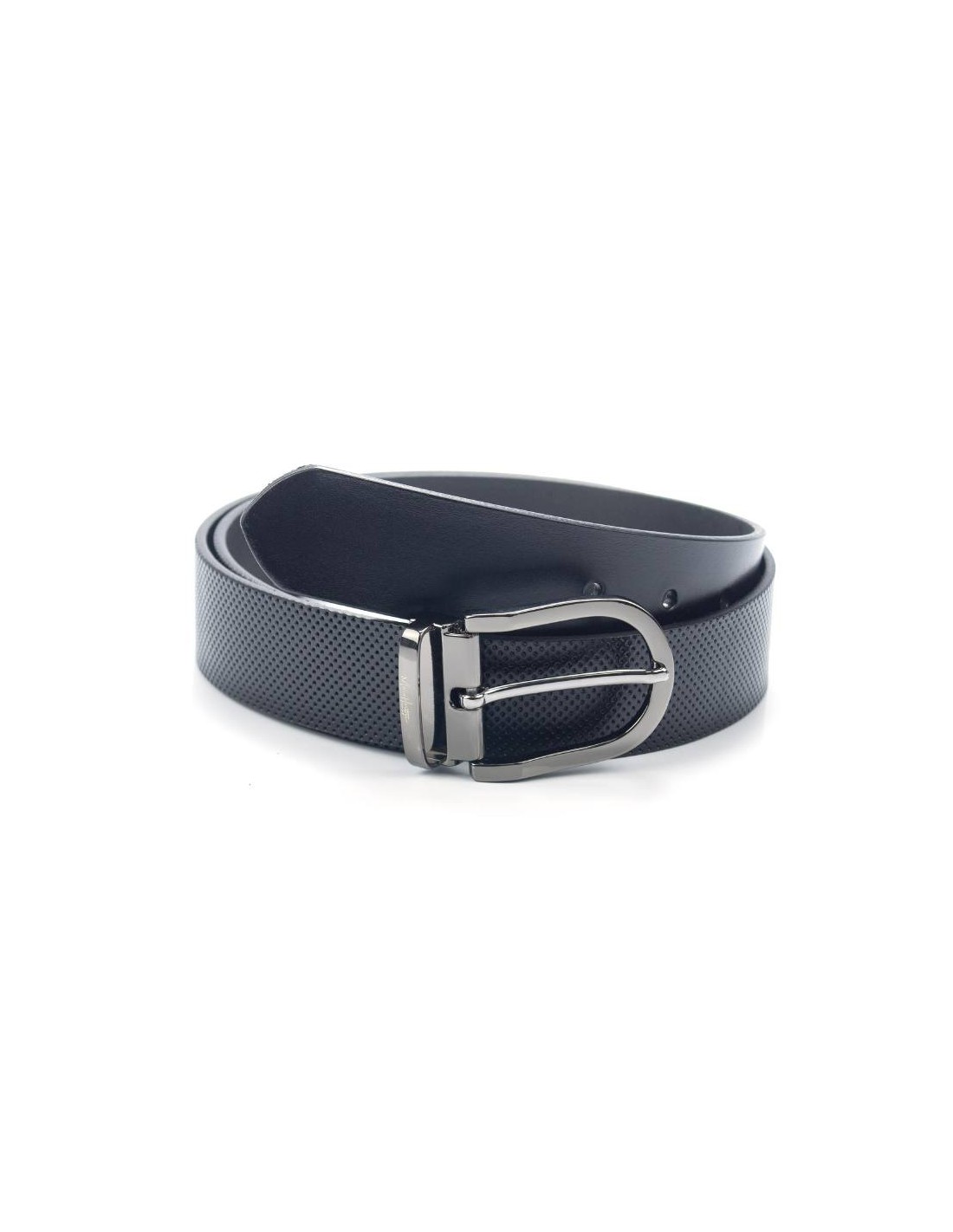 ortiz & reed Cinturón de piel acabado plano color negro B-VAPIMAN-NEGRO