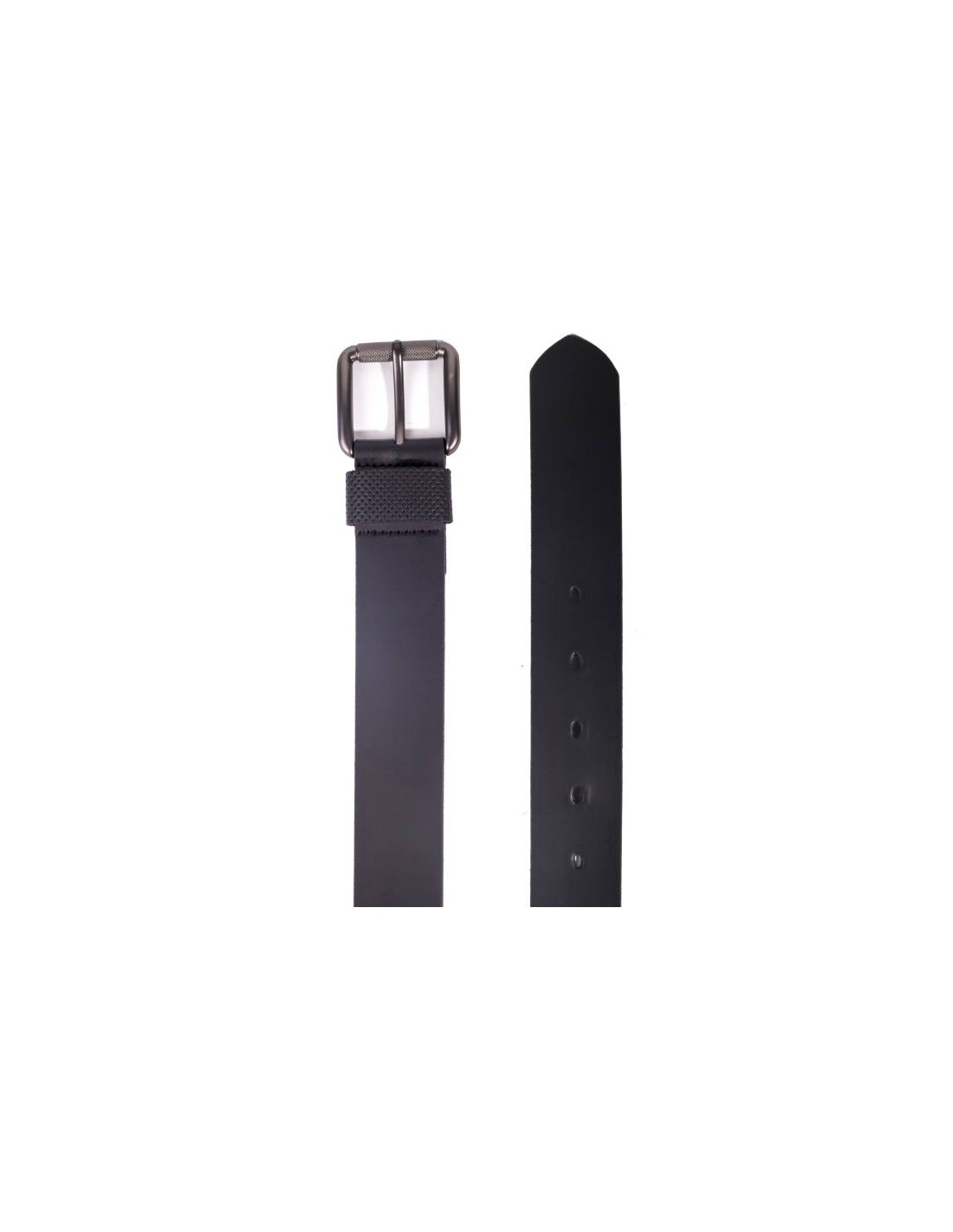 Ortiz & Reed Cinturón De Piel Con Costura Color Negro B-VAROMAGE-NEGRO