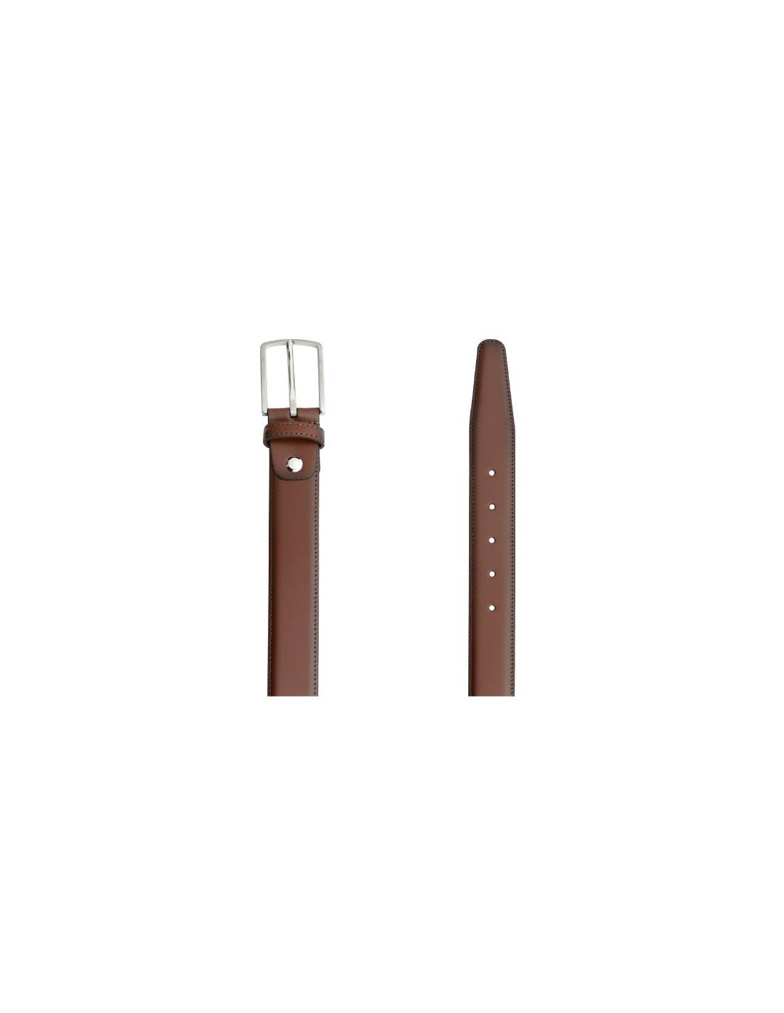 Ortiz & Reed Cinturón De Piel Construcción Alomada Color Marrón B-VALIN-CASTAGNA