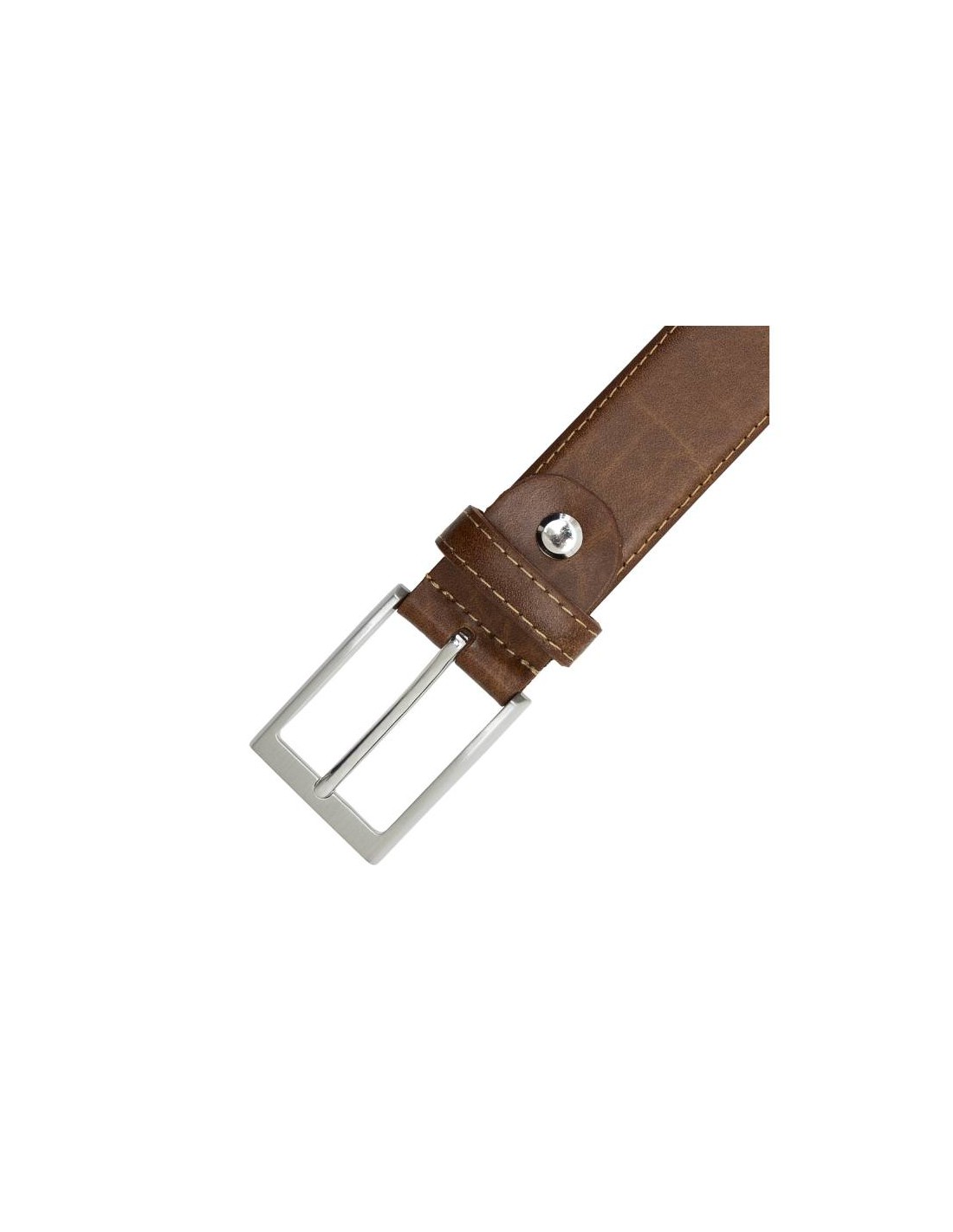 Ortiz & Reed Cinturón De Piel Liso Color Cuero B-LANKOR-CUERO