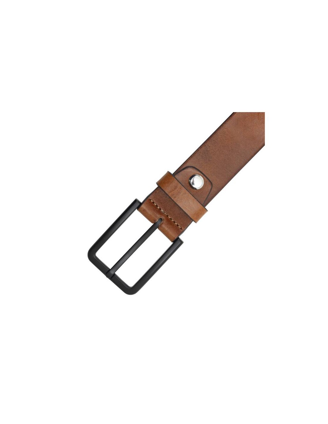 Ortiz & Reed Cinturón De Piel Liso Color Cuero B-LEBILOR-CUERO