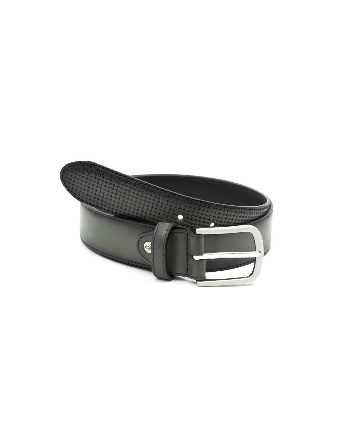 ortiz & reed Cinturón de piel picado color verde B-CATAMOR-VERDE