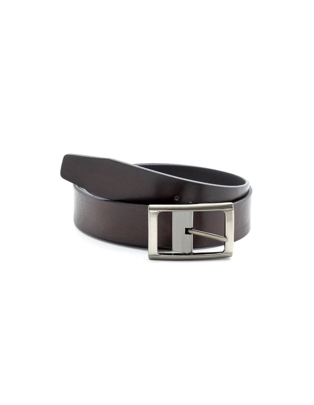 ortiz & reed Cinturón de piel reversible color marrón B-VILLA-MARRON-NEGRO