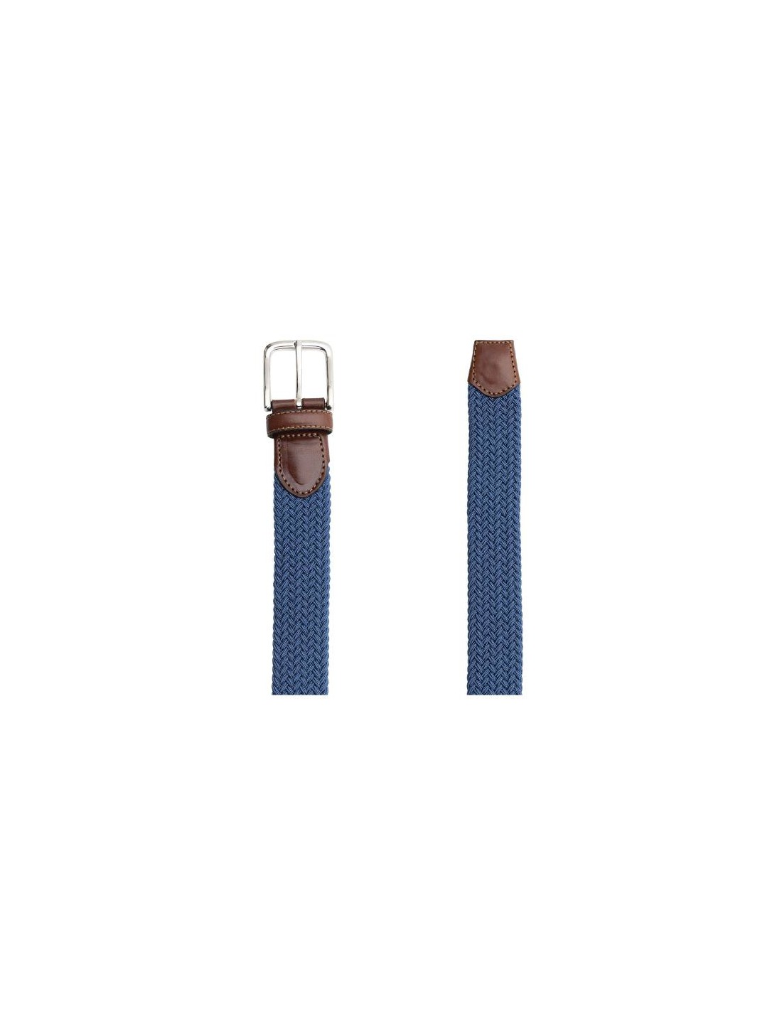 Ortiz & Reed Cinturón Elástico Trenzado Color Azul B-TRAMOR-JEANS