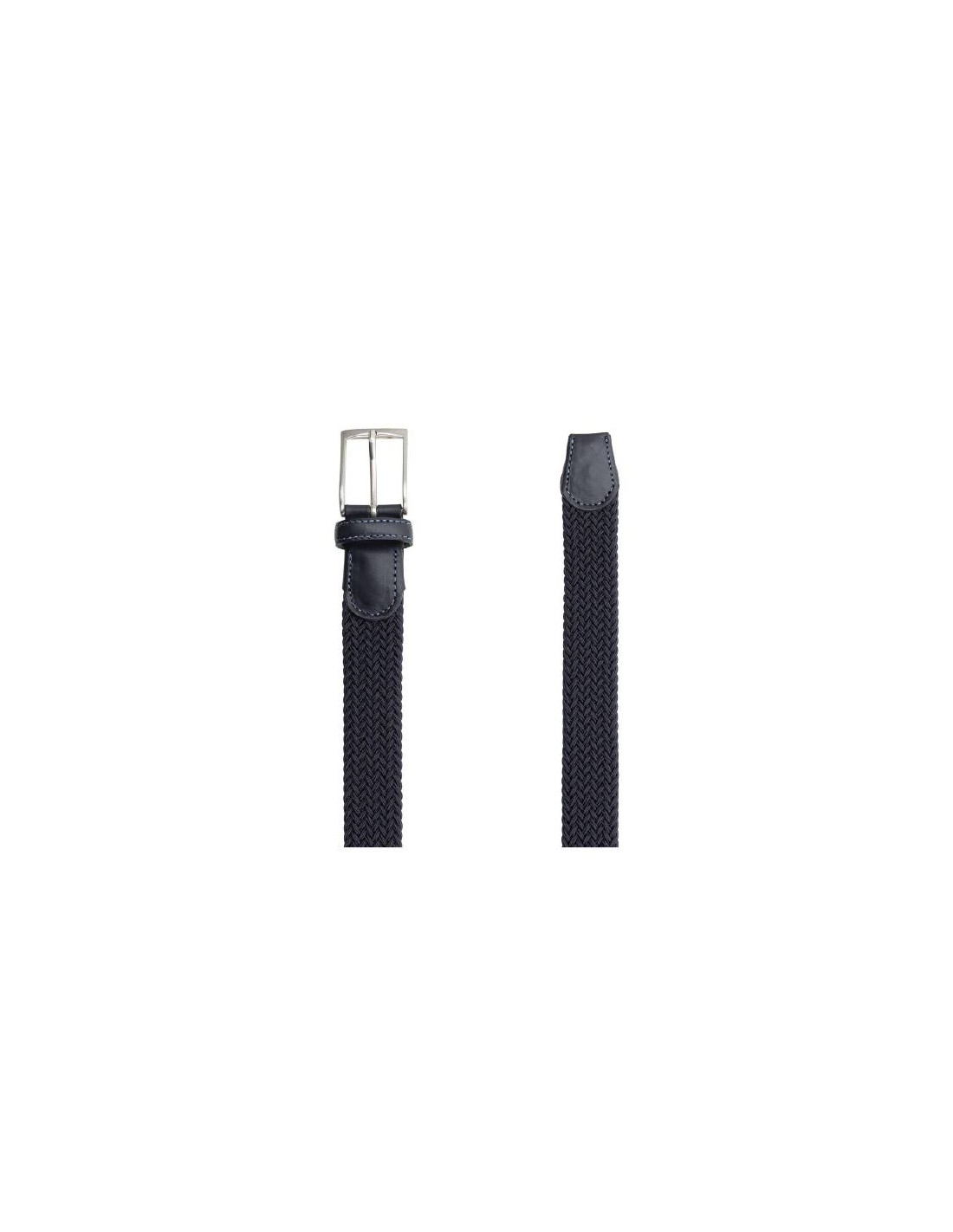 Ortiz & Reed Cinturón Elástico Trenzado Color Azul B-TREHAN-NAVY