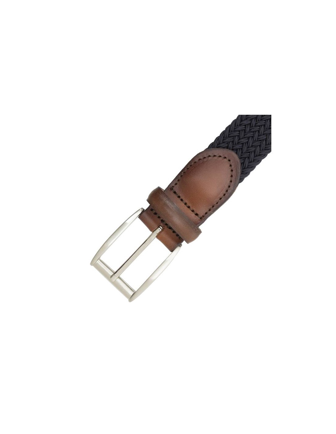 Ortiz & Reed Cinturón Trenzado Acabado A Mano Color Azul B-TRENTMAN-BOREAL