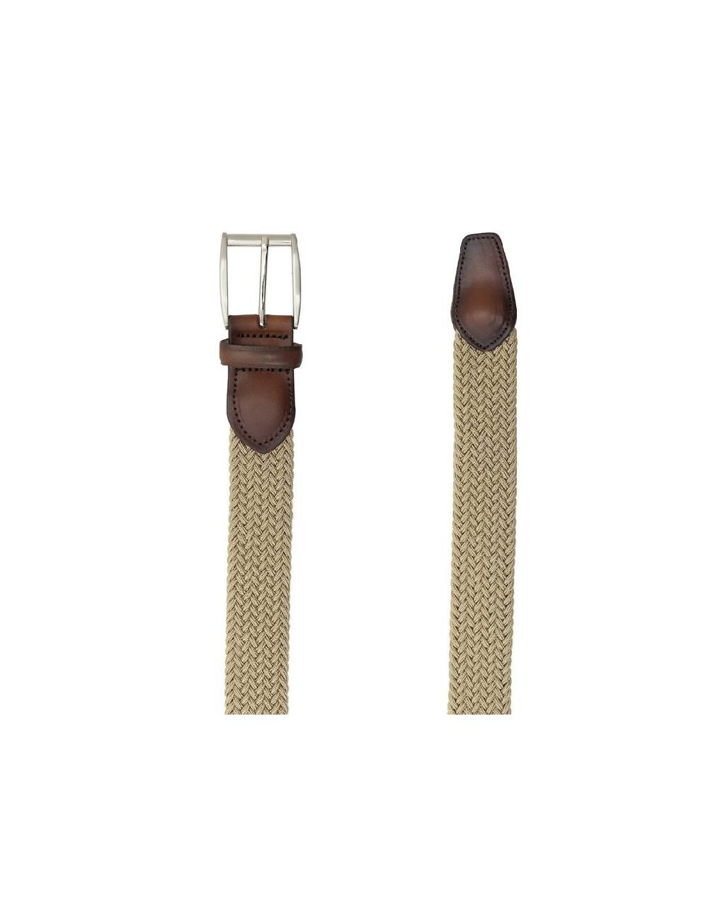 Ortiz & Reed Cinturón Trenzado Acabado A Mano Color Beige B-TRENTMAN-BEIGE