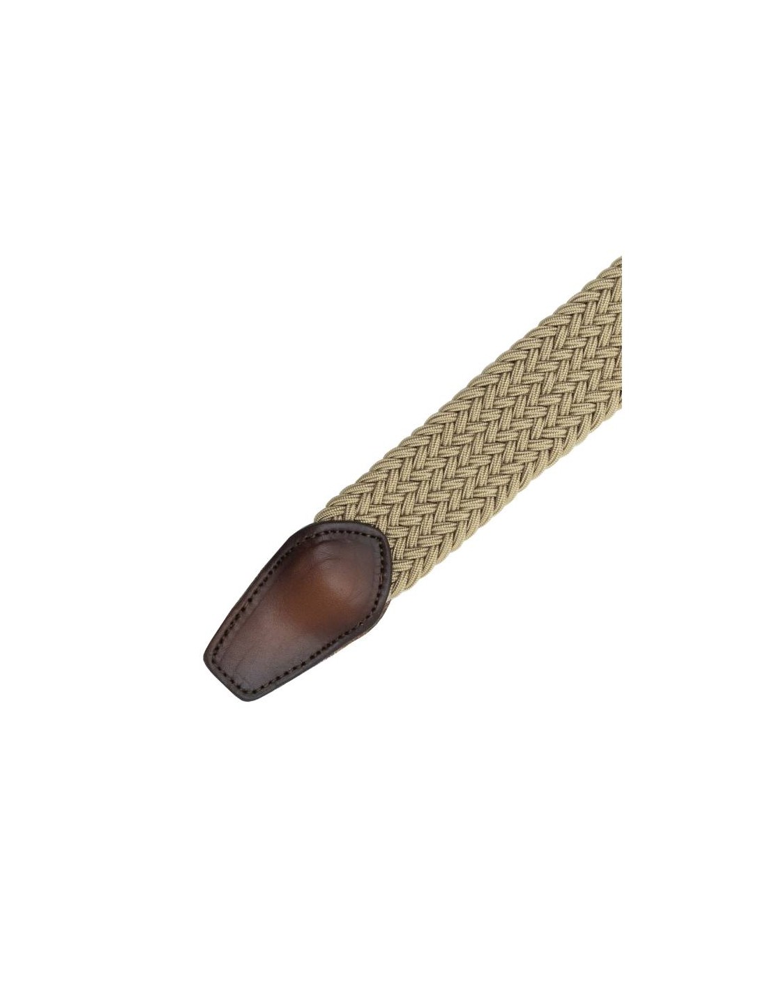 Ortiz & Reed Cinturón Trenzado Acabado A Mano Color Beige B-TRENTMAN-BEIGE