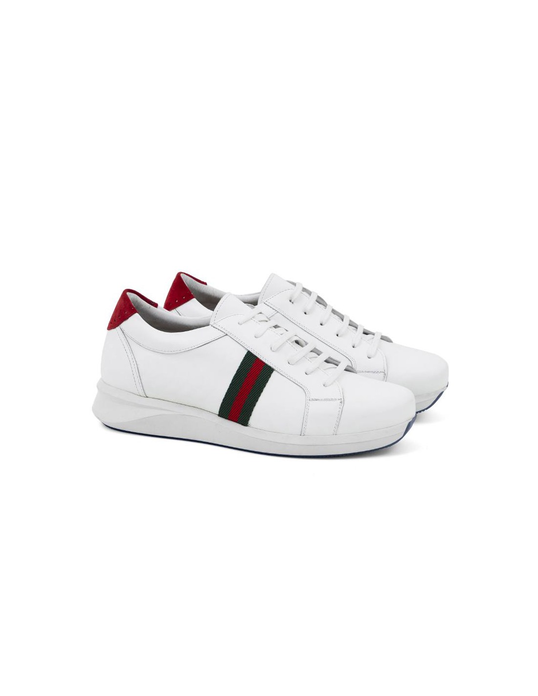 ortiz & reed Deportivo de mujer de piel con elástico lateral color blanco W-NUTE-BLANCO