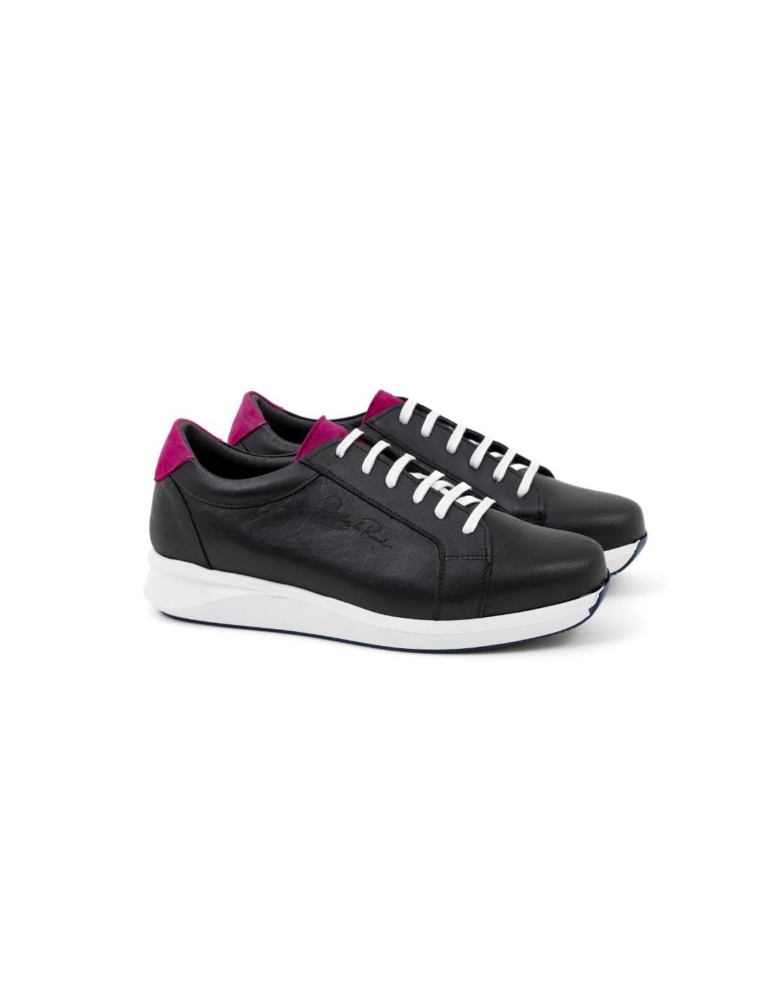 ortiz & reed Deportivo de mujer de piel liso color negro W-LOREED-NEGRO