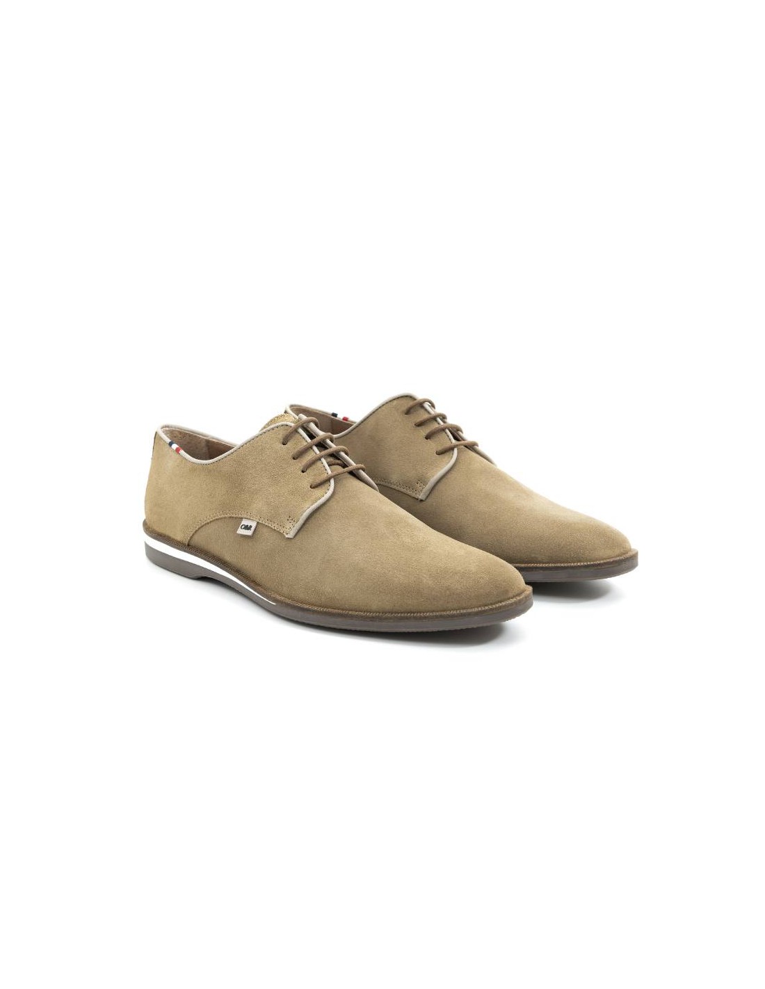ortiz & reed Derby de ante con suela en contraste color beige SAMUKA-TOPO