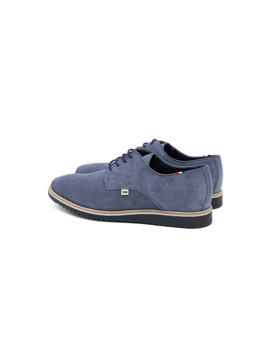 Ortiz & Reed Derby De Ante Liso Color Azul SUTEN-JEANS