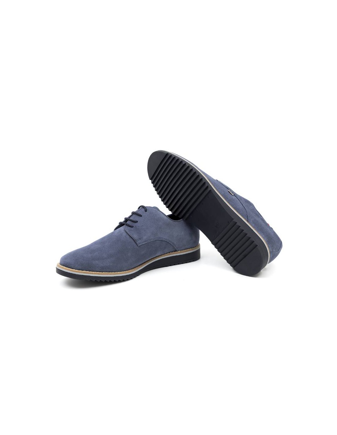 Ortiz & Reed Derby De Ante Liso Color Azul SUTEN-JEANS