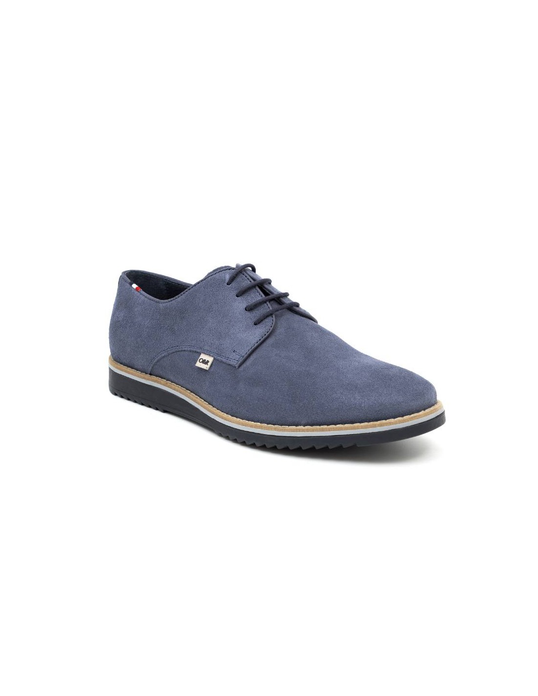 Ortiz & Reed Derby De Ante Liso Color Azul SUTEN-JEANS