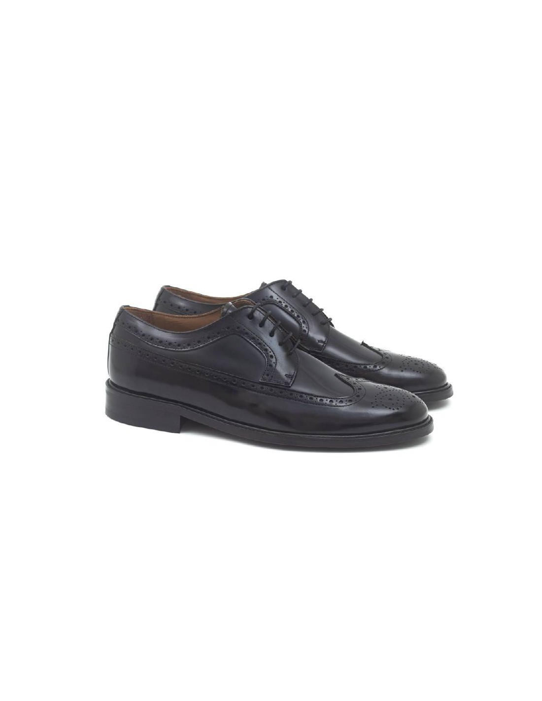 ortiz & reed Derby de piel brogado color negro ALSACIA-NEGRO