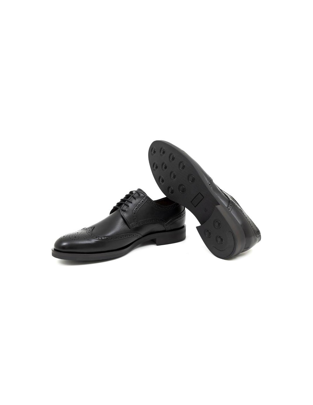 Ortiz & Reed Derby De Piel Brogado Color Negro BLUKOR-NEGRO