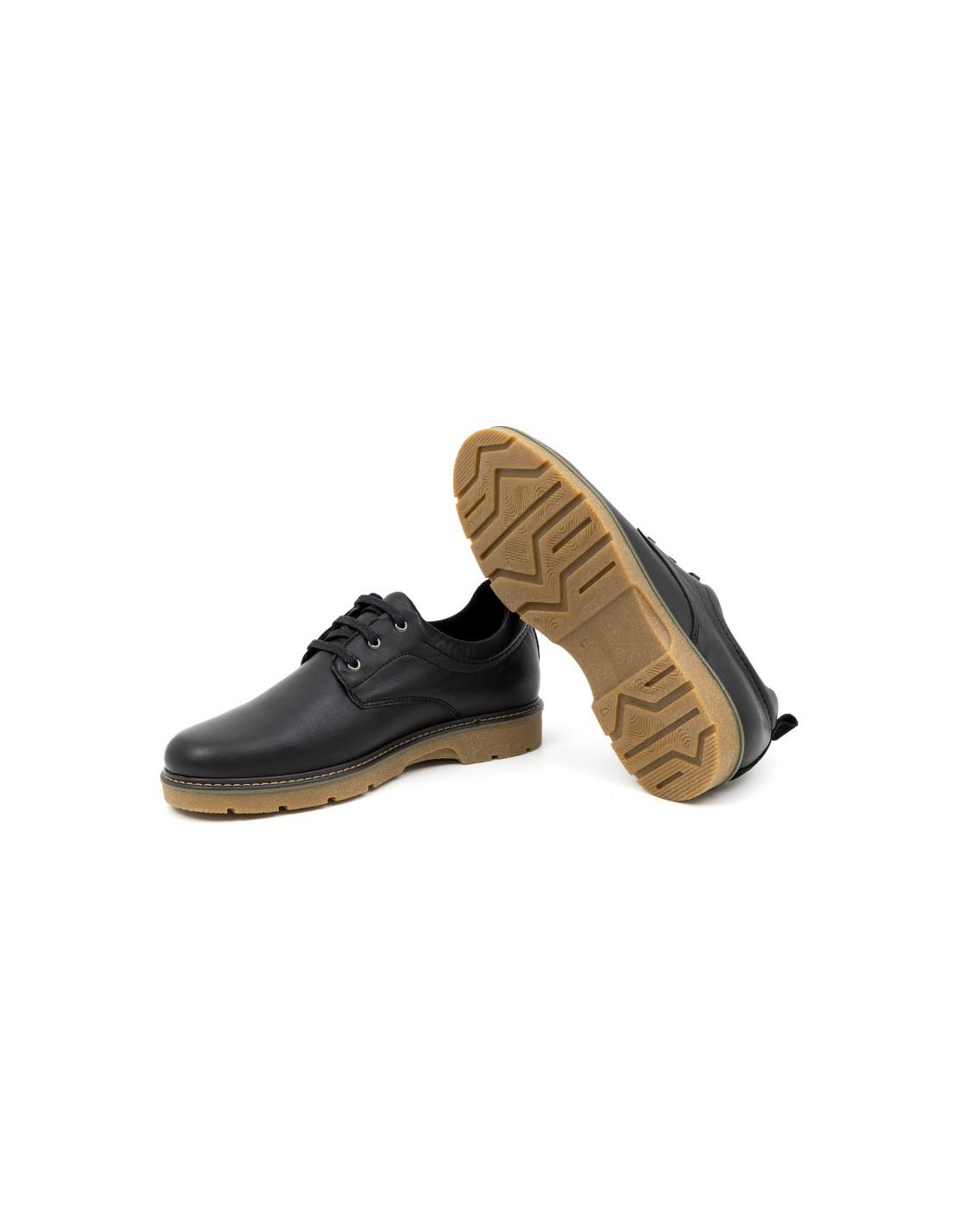 Ortiz & Reed Derby De Piel Con Cordones En Contraste Color Negro NOMERO-NEGRO