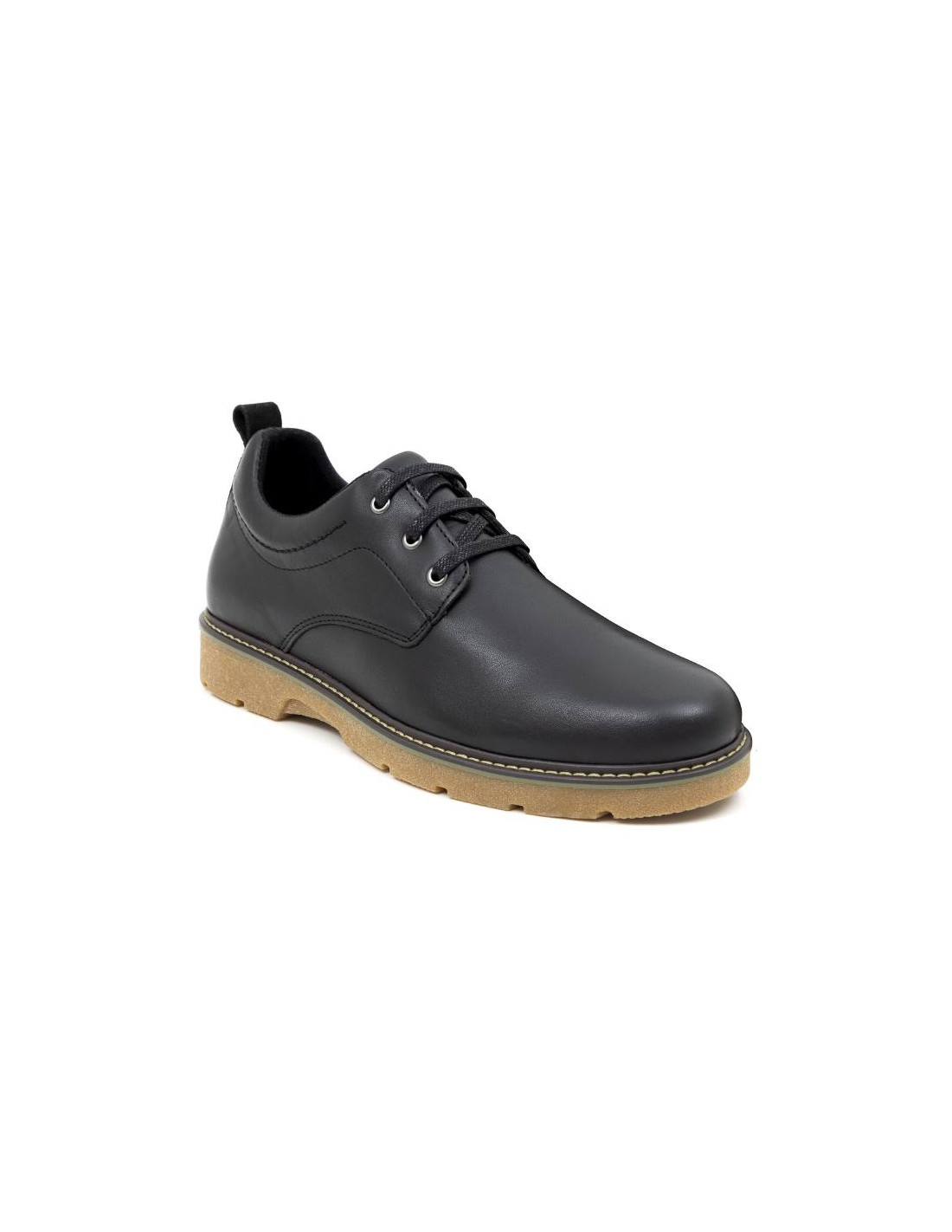 Ortiz & Reed Derby De Piel Con Cordones En Contraste Color Negro NOMERO-NEGRO