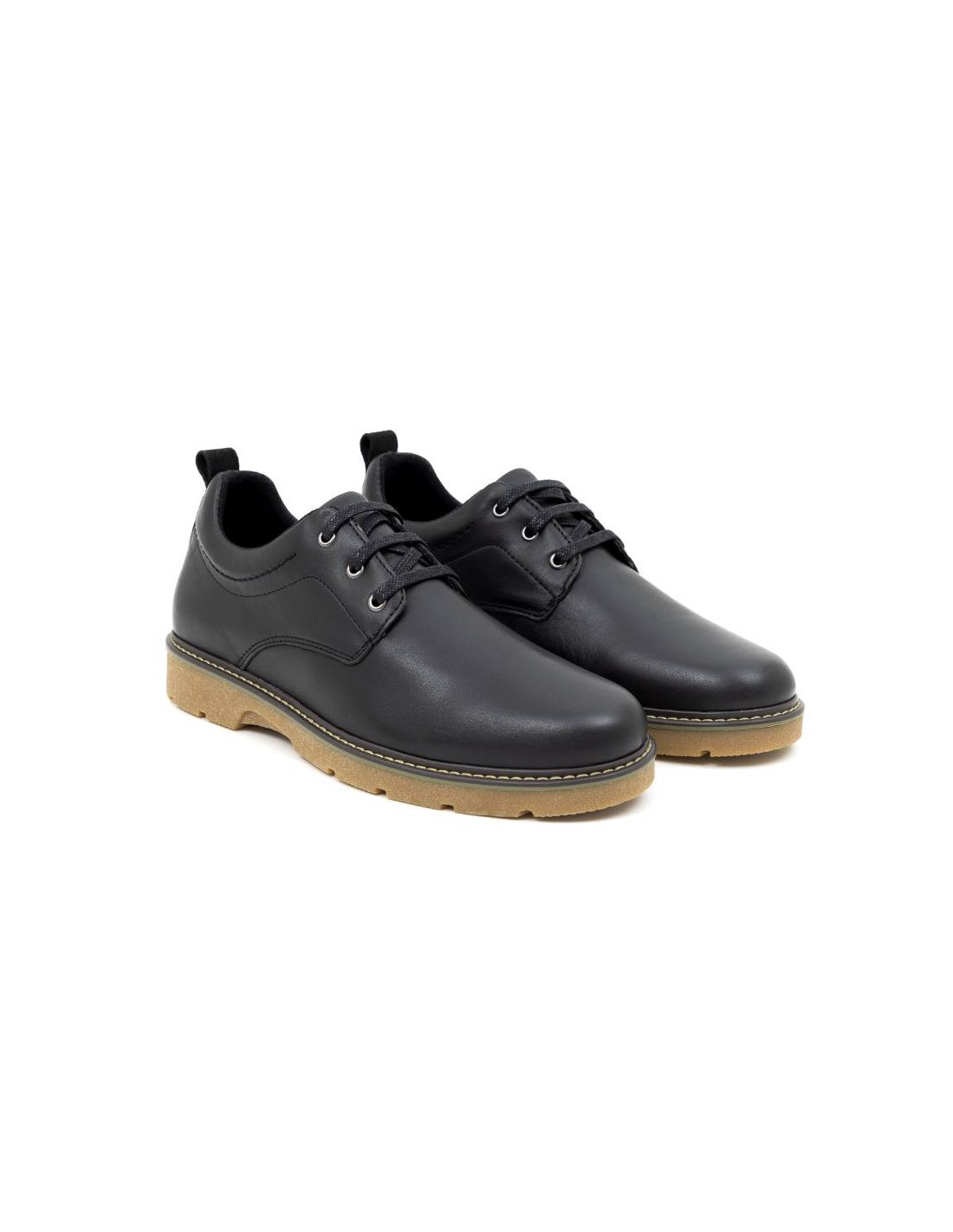 ortiz & reed Derby de piel con cordones en contraste color negro NOMERO-NEGRO