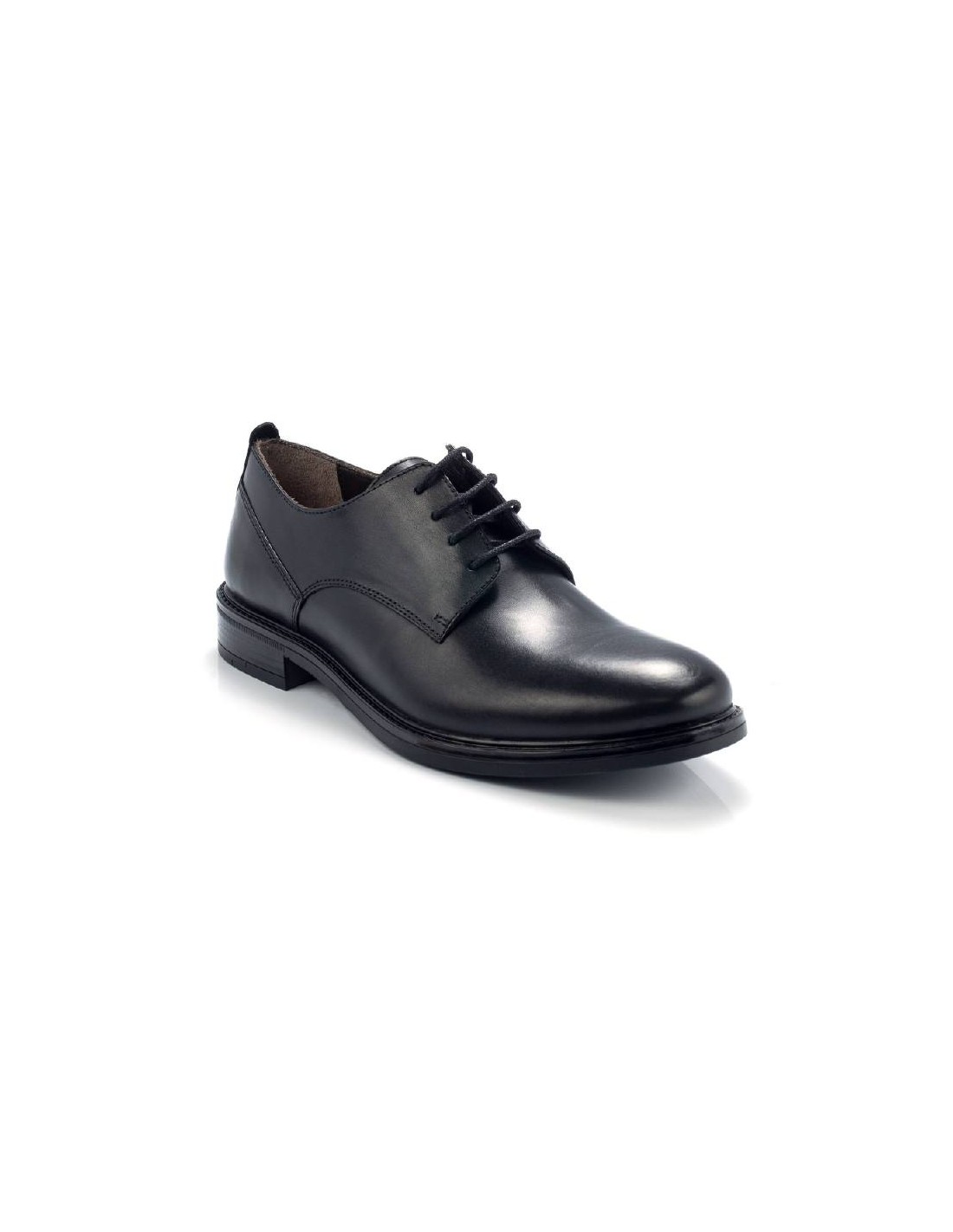 ortiz & reed Derby de piel de costura vuelta color negro BOXANTOR-NEGRO