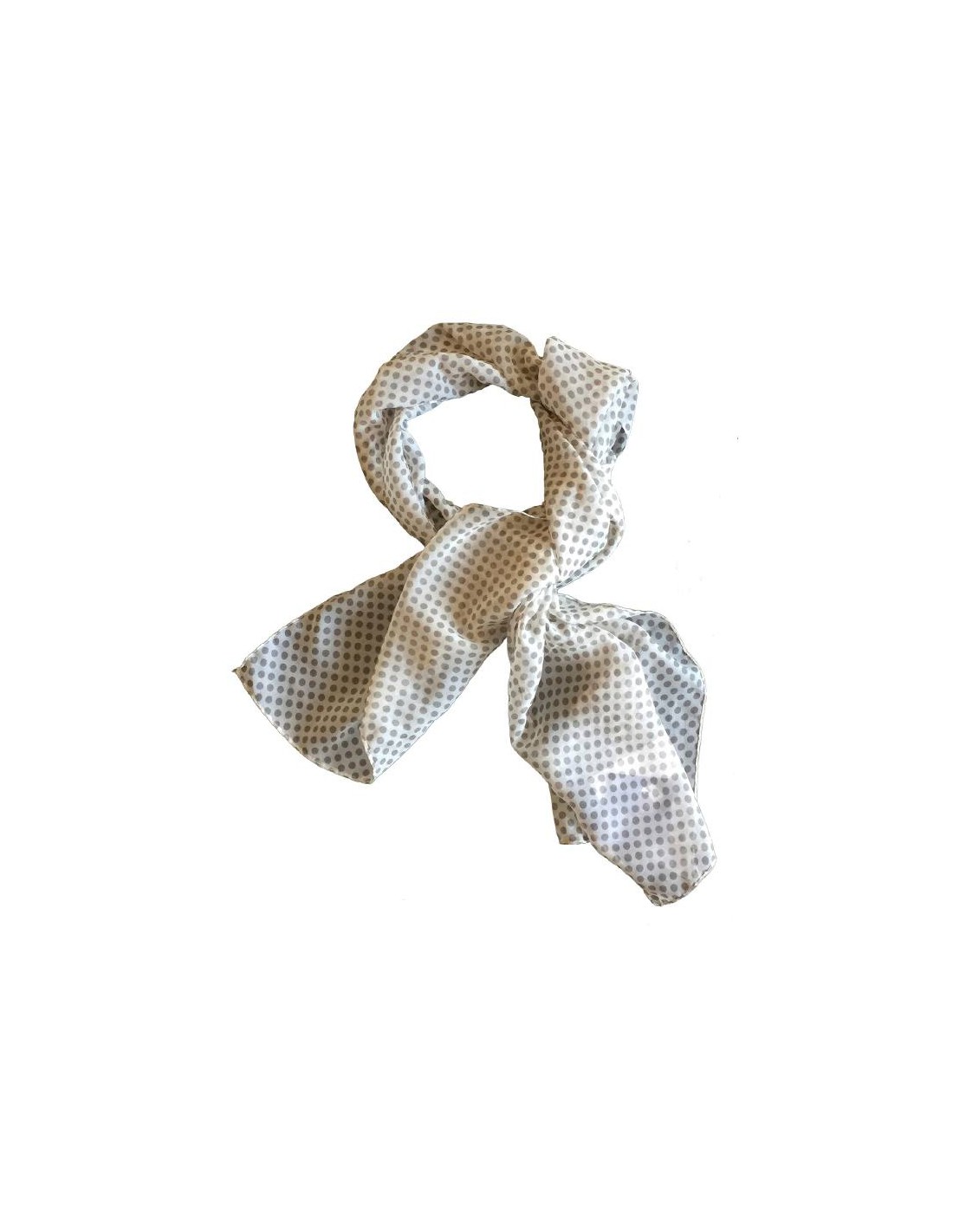 ortiz & reed Foulard para mujer estampada acabado a mano color marrón BUF-SDOTS-CAFE