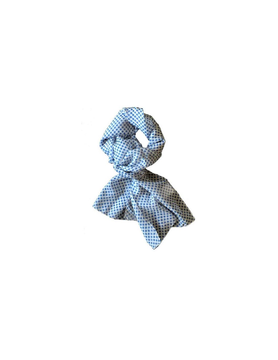 ortiz & reed Foulard para mujer estampada acabado a mano color azul BUF-SDOTS-BLUE