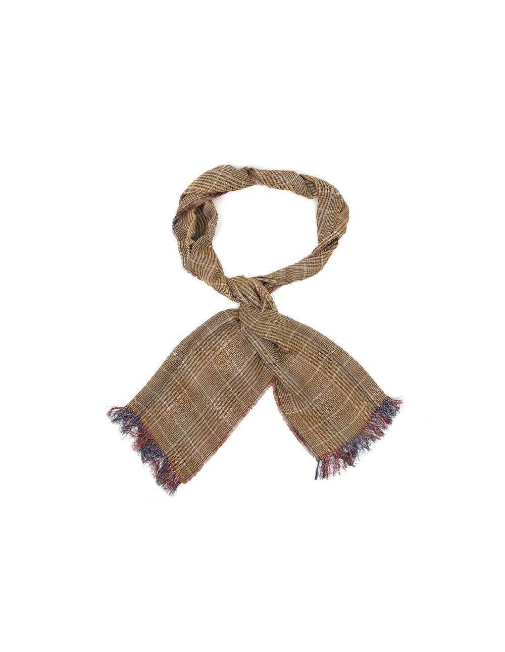 Ortiz & Reed Foulard Para Mujer Liso Con Flecos Color Marrón NIC-1543-BROWN