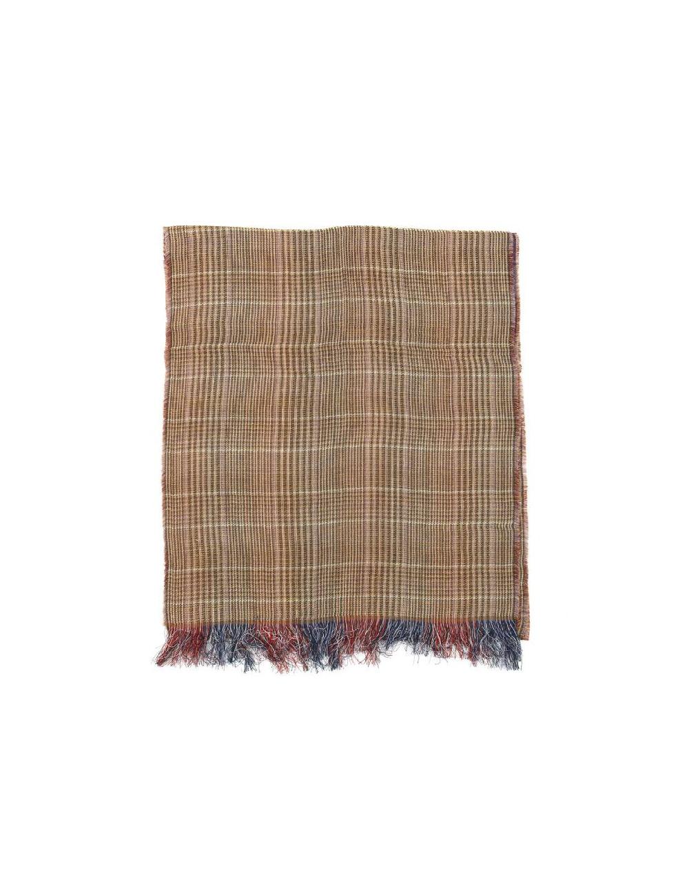 ortiz & reed Foulard para mujer liso con flecos color marrón NIC-1543-BROWN