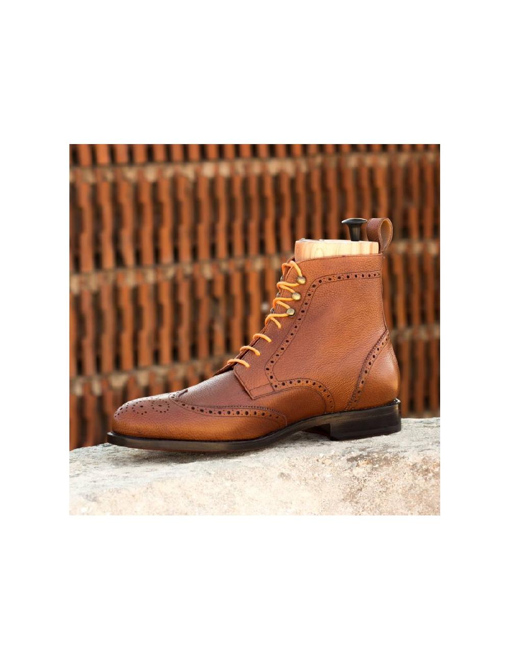 Ortiz & Reed Goodyear Welt De Piel Con Picado María Color Cuero GOMIL-CUERO