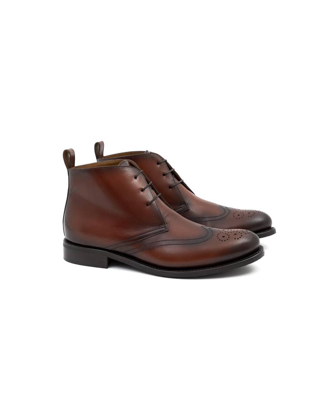 ortiz & reed Goodyear Welt de piel tintado a mano color cuero GRESELI-CUERO