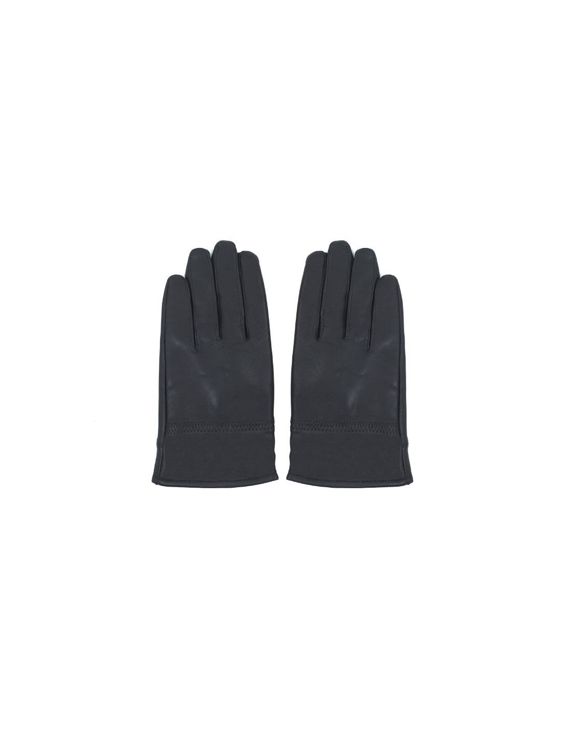 ortiz & reed Guantes de piel acabado a mano color negro GLO-PALMIRA-BLACK