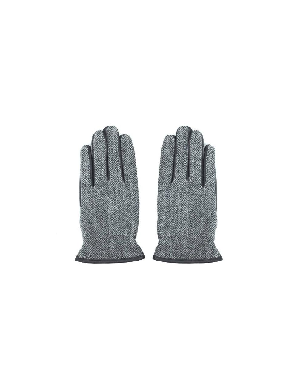 ortiz & reed Guantes de piel acabado a mano color negro GLO-TURIN-BLACK