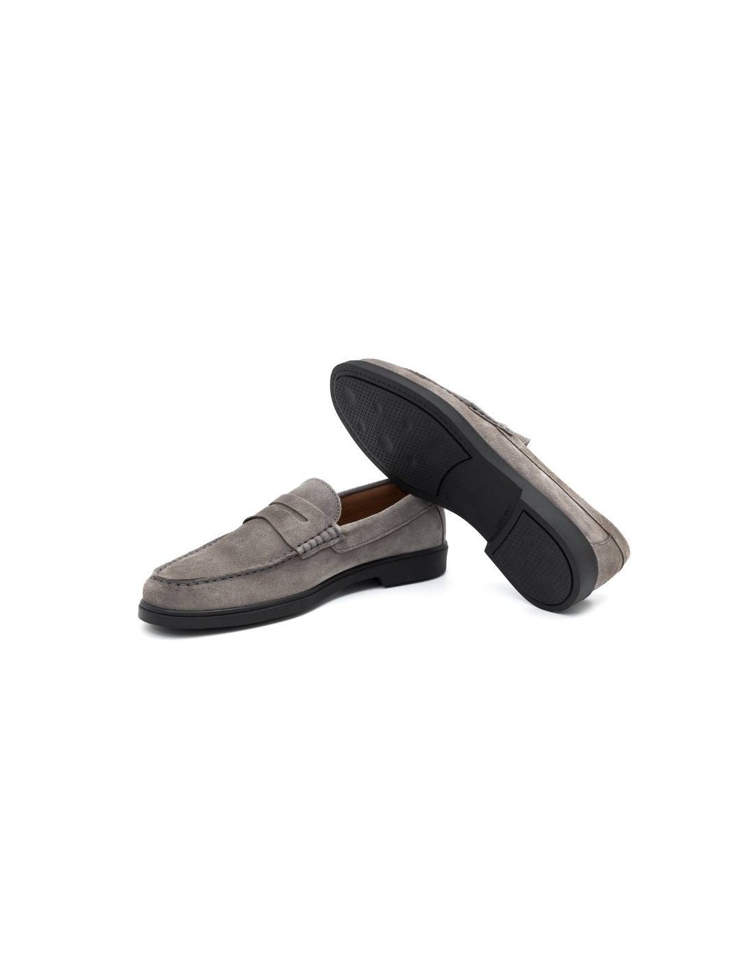 Ortiz & Reed Mocasín De Ante Acabado A Mano Color Gris SENIMOR-GRIS