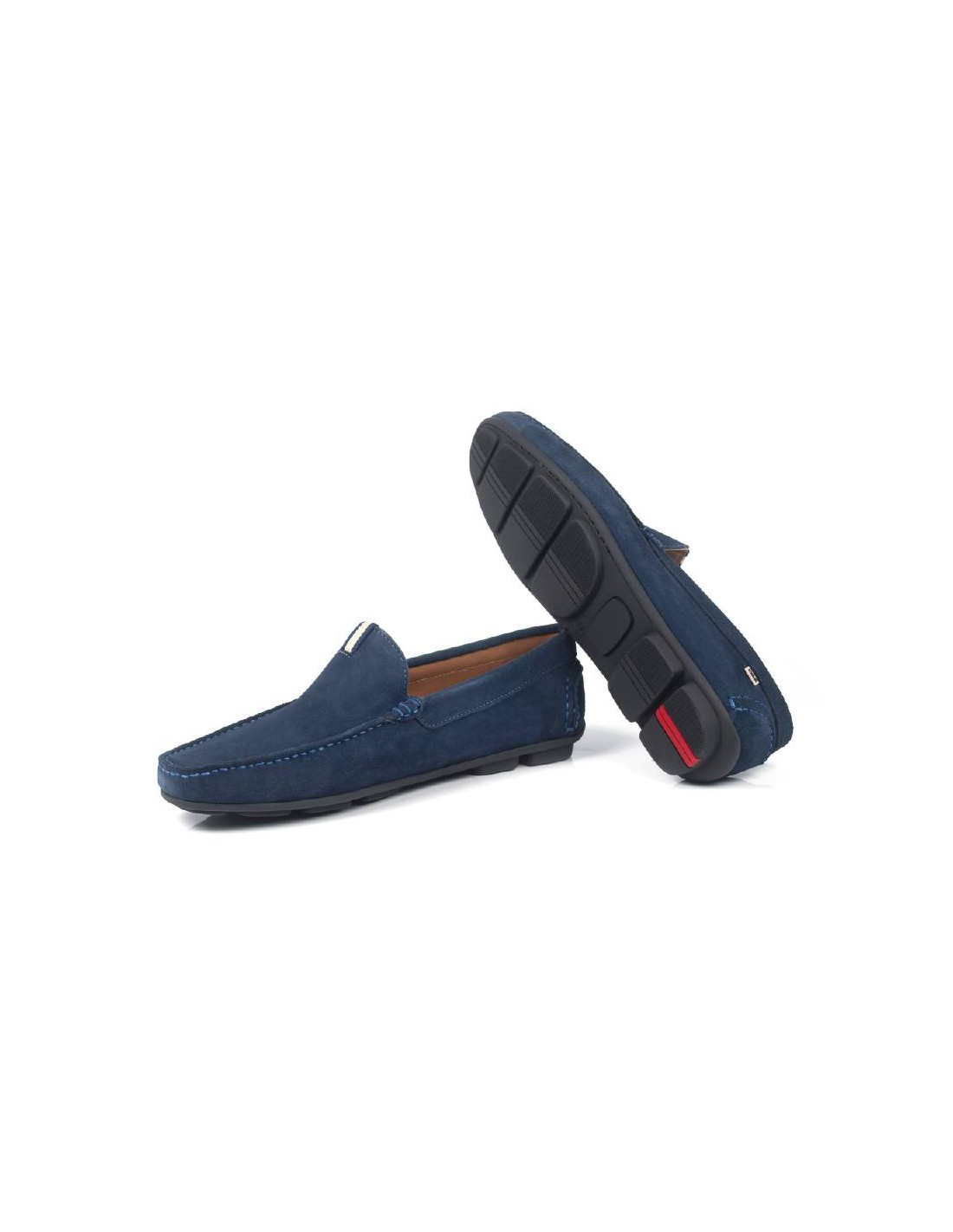 Ortiz & Reed Mocasín De Ante Afelpado Color Azul SLAG-INDIGO