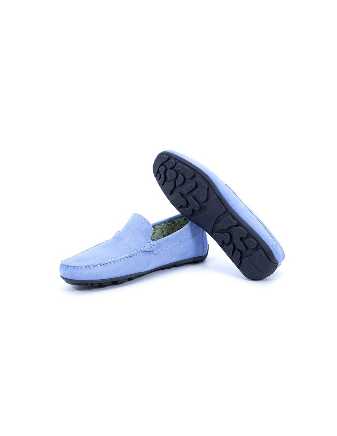 Ortiz & Reed Mocasín De Ante Afelpado Color Azul SOPET-BLUE