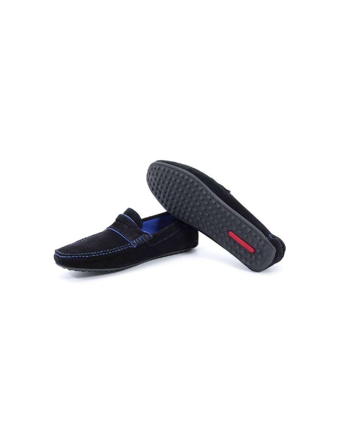 Ortiz & Reed Mocasín De Ante Afelpado Color Negro SIHAMOR-NEGRO