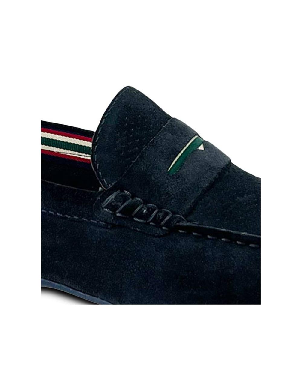 Ortiz & Reed Mocasín De Ante Con Antifaz Color Azul SOFACE-BLUE