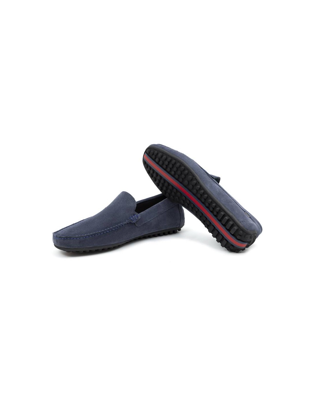 Ortiz & Reed Mocasín De Ante Con Costura Color Azul SORTIZ-JEANS