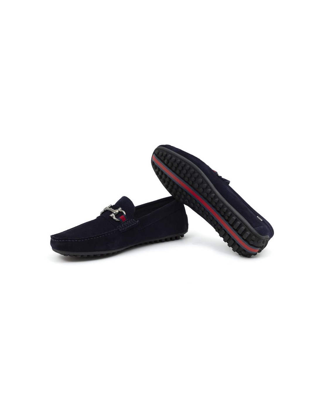 Ortiz & Reed Mocasín De Ante Con Hebilla Color Azul SELIPO-NAVY