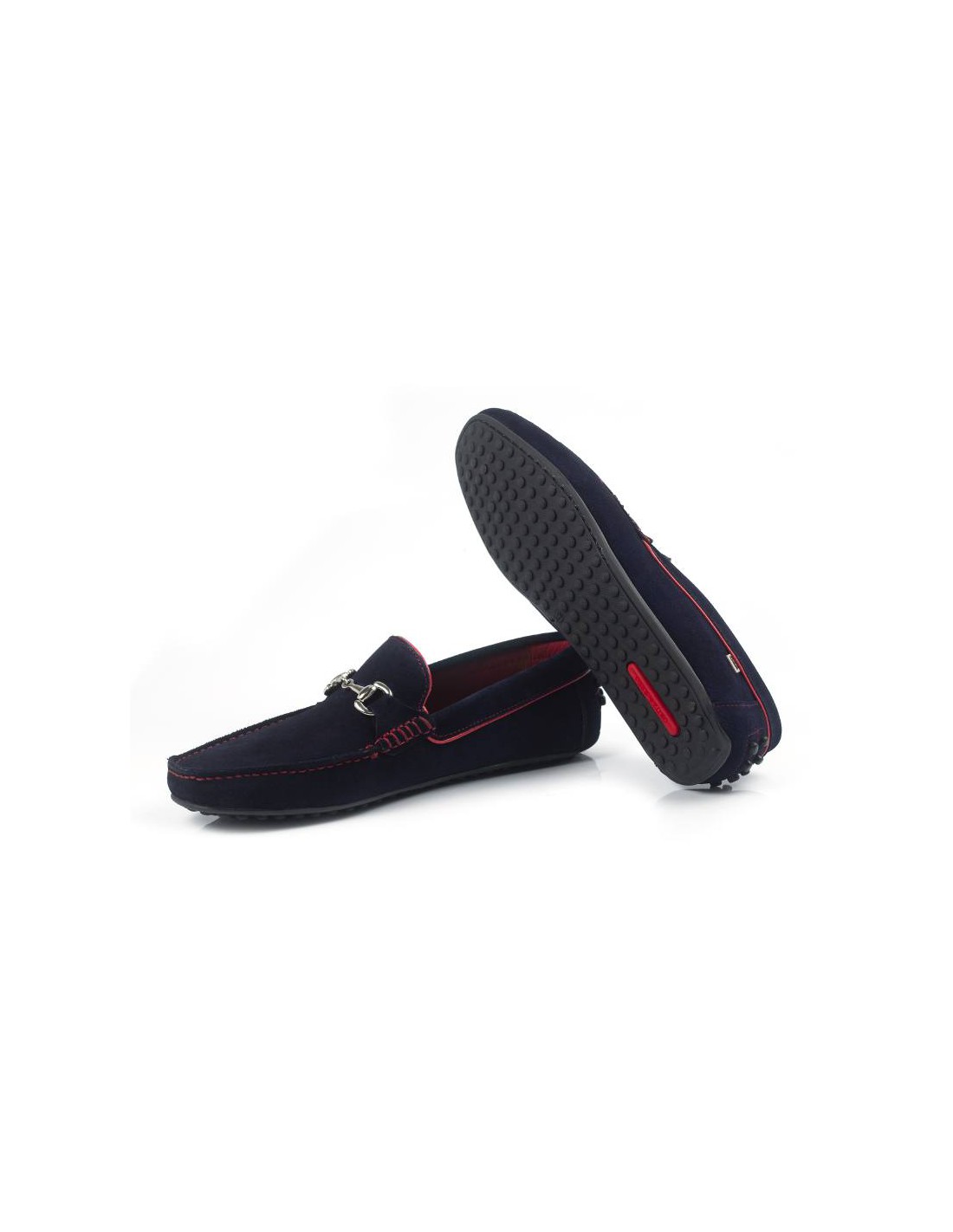 Ortiz & Reed Mocasín De Ante Con Hebilla Color Azul SIKERO-AZUL