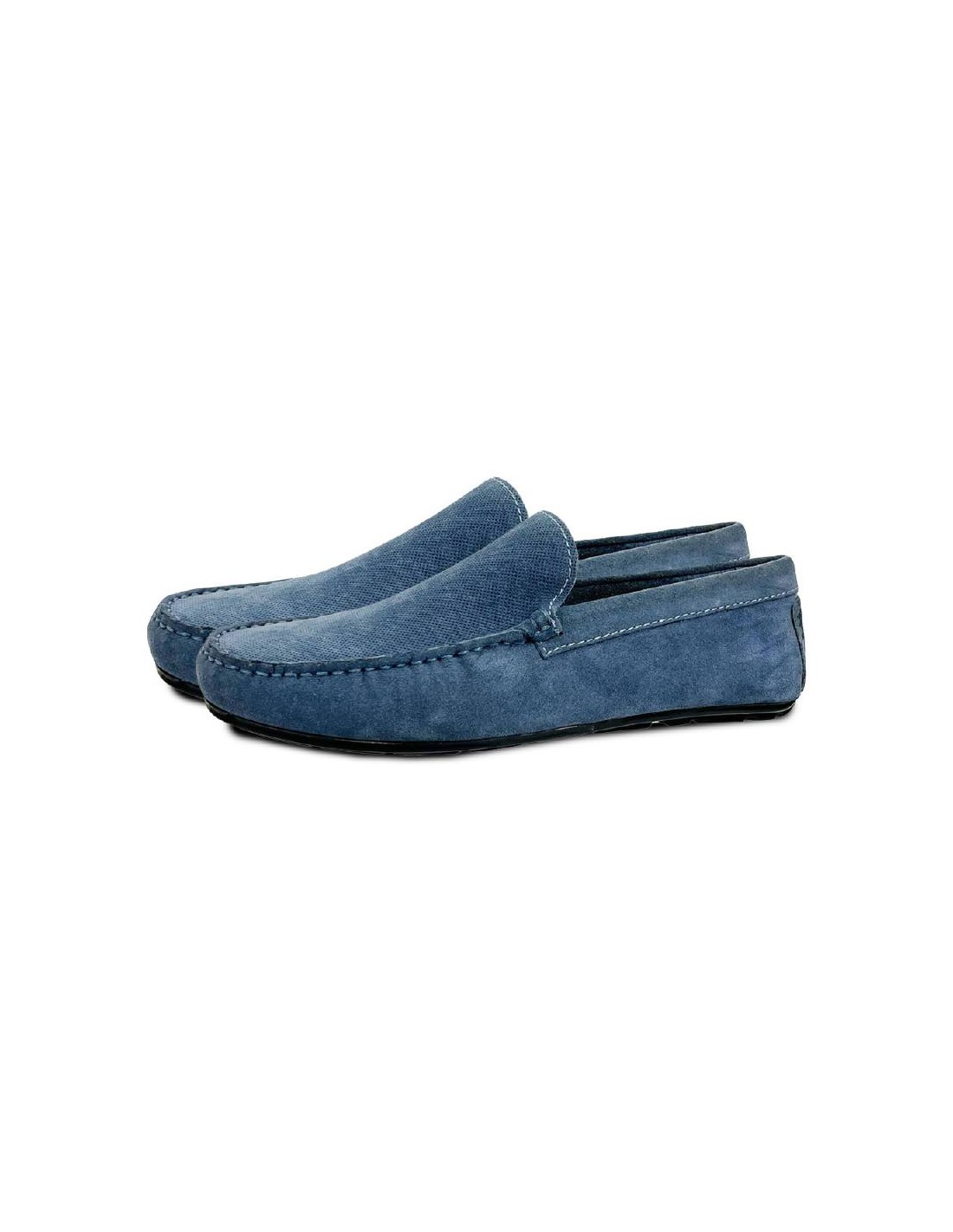 Ortiz & Reed Mocasín De Ante Liso Color Azul SILED-JEANS